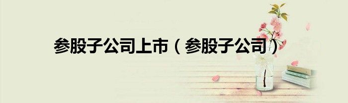 参股子公司上市（参股子公司）