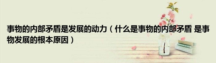 事物的内部矛盾是发展的动力（什么是事物的内部矛盾 是事物发展的根本原因）