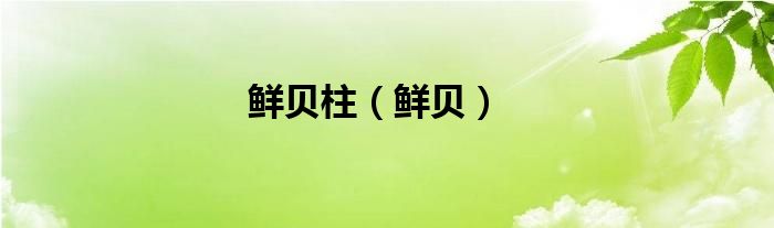 鲜贝柱（鲜贝）