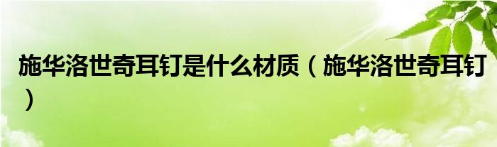 施华洛世奇耳钉是什么材质（施华洛世奇耳钉）