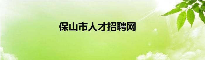 保山市人才招聘网