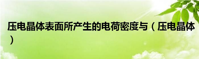 压电晶体表面所产生的电荷密度与（压电晶体）