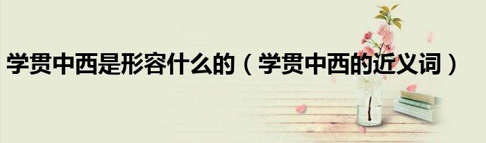 学贯中西是形容什么的（学贯中西的近义词）