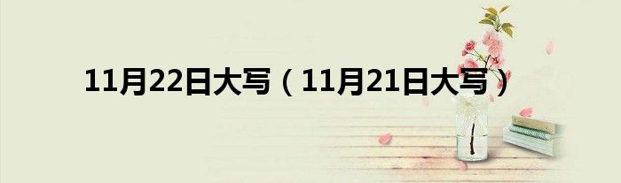 11月22日大写（11月21日大写）
