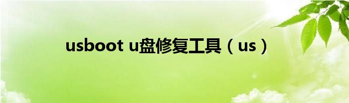 usboot u盘修复工具（us）