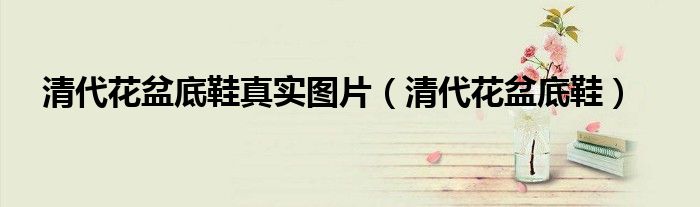 清代花盆底鞋真实图片（清代花盆底鞋）