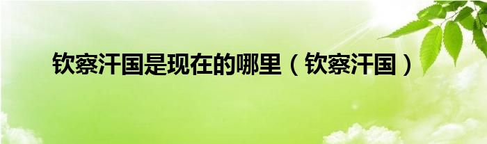 钦察汗国是现在的哪里（钦察汗国）