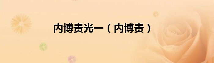 内博贵光一（内博贵）