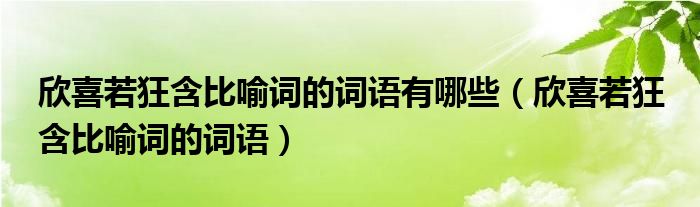 欣喜若狂含比喻词的词语有哪些（欣喜若狂 含比喻词的词语）