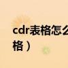 cdr表格怎么调整每一个格子的大小（cdr表格）