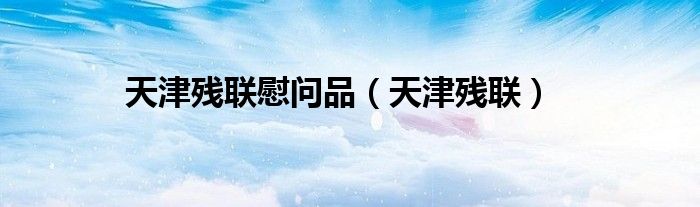 天津残联慰问品（天津残联）