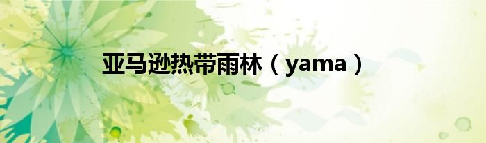 亚马逊热带雨林（yama）