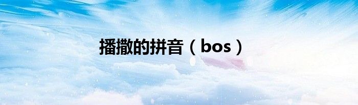 播撒的拼音（bos）
