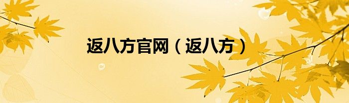 返八方官网（返八方）