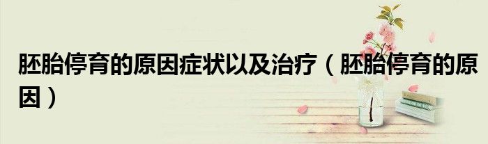 胚胎停育的原因症状以及治疗（胚胎停育的原因）