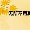 无所不用其极的意思（无所不用其极）