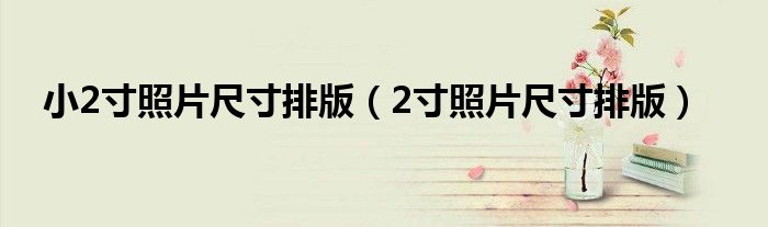 小2寸照片尺寸排版（2寸照片尺寸排版）