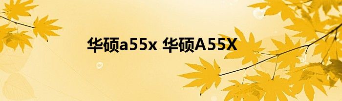 华硕a55x 华硕A55X