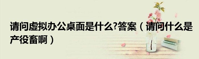 请问虚拟办公桌面是什么?答案（请问什么是产役畜啊）