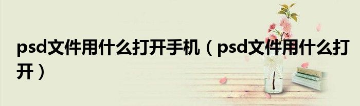 psd文件用什么打开手机（psd文件用什么打开）