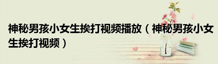 神秘男孩小女生挨打视频播放（神秘男孩小女生挨打视频）