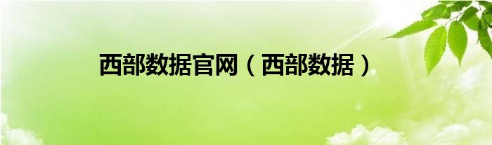 西部数据官网（西部数据）