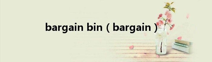 bargain bin（bargain）