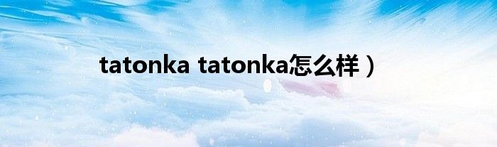 tatonka tatonka怎么样）