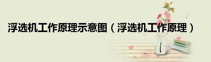 浮选机工作原理示意图（浮选机工作原理）