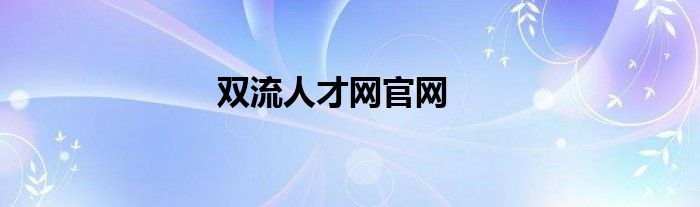 双流人才网官网