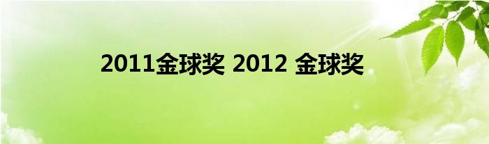 2011金球奖 2012 金球奖