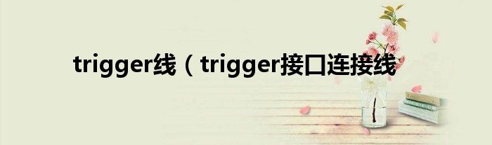 trigger线（trigger接口连接线