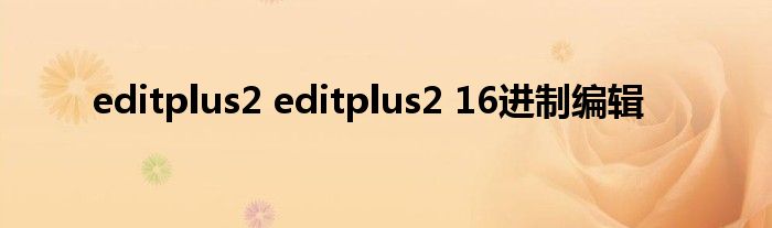 editplus2 editplus2 16进制编辑
