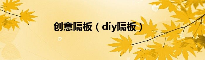 创意隔板（diy隔板）