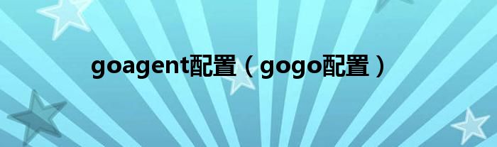 goagent配置（gogo配置）