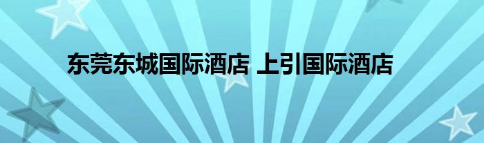 东莞东城国际酒店 上引国际酒店