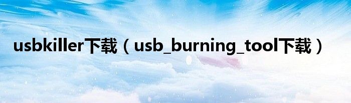 usbkiller下载（usb_burning_tool下载）