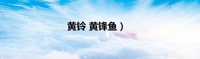 黄铃 黄锋鱼）