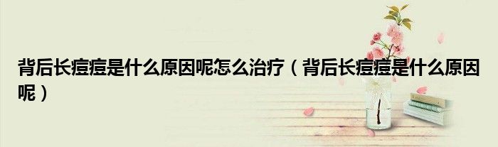 背后长痘痘是什么原因呢怎么治疗（背后长痘痘是什么原因呢）