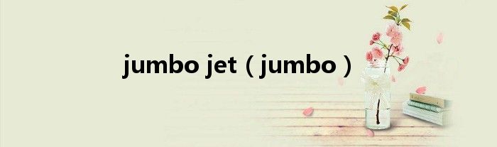 jumbo jet（jumbo）