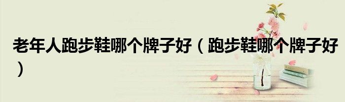 老年人跑步鞋哪个牌子好（跑步鞋哪个牌子好）