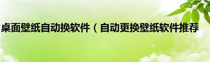 桌面壁纸自动换软件（自动更换壁纸软件推荐