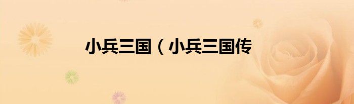 小兵三国（小兵三国传