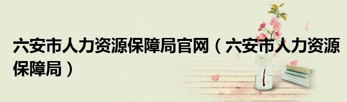 六安市人力资源保障局官网（六安市人力资源保障局）
