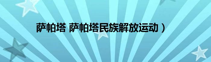 萨帕塔 萨帕塔民族解放运动）