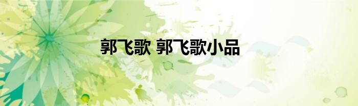 郭飞歌 郭飞歌小品