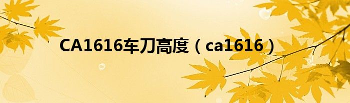 CA1616车刀高度（ca1616）