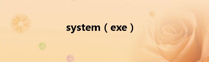 system（exe）