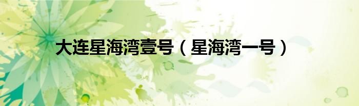大连星海湾壹号（星海湾一号）