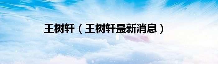 王树轩（王树轩最新消息）